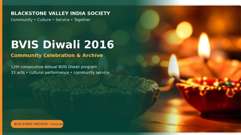 BVIS Diwali 2016 — 33 Acts, New Traditions and a Community Built Together